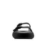 Sandalias flats Chunky para mujer color negro