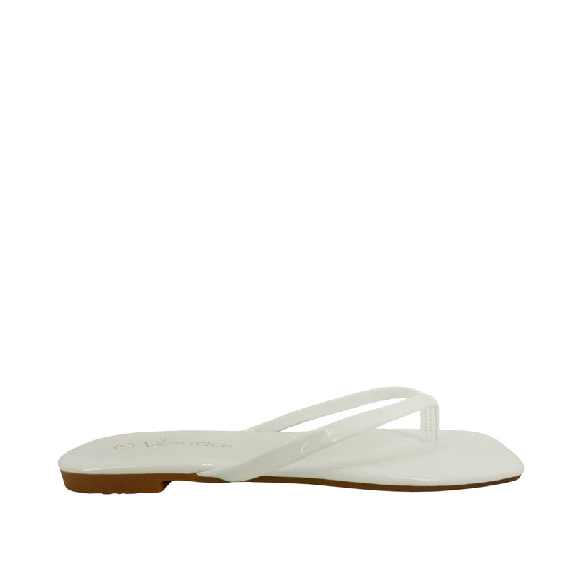 Sandalias flats Karen para mujer color blanco