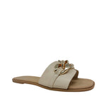 Sandalias flats Mariam para mujer color hueso