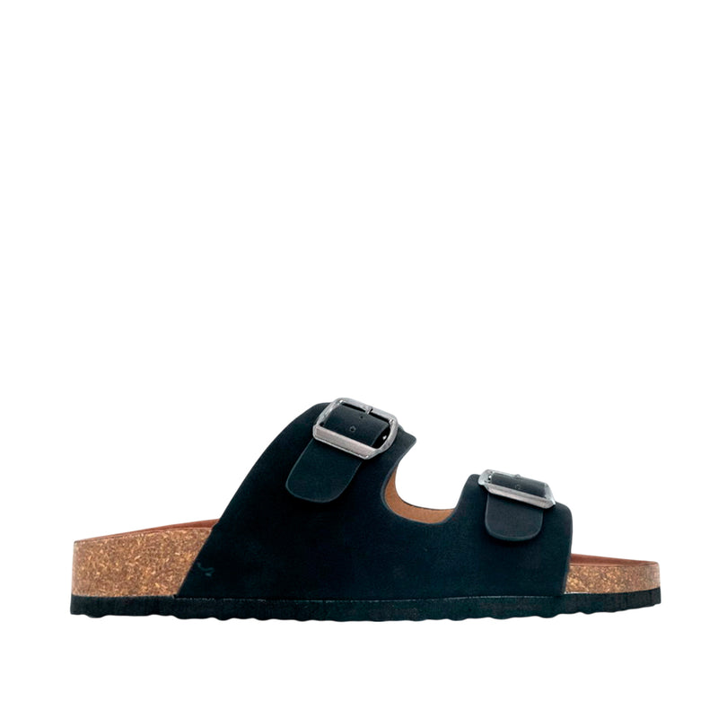 Sandalias flats Mirka para mujer color negro