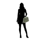 Cartera satchel Eureka para mujer color verde