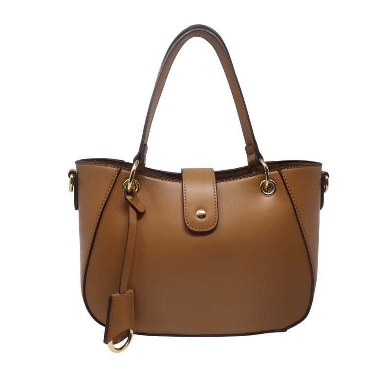 Cartera satchel Cindy para mujer color café