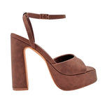 Sandalias de tacón Regan para mujer color café