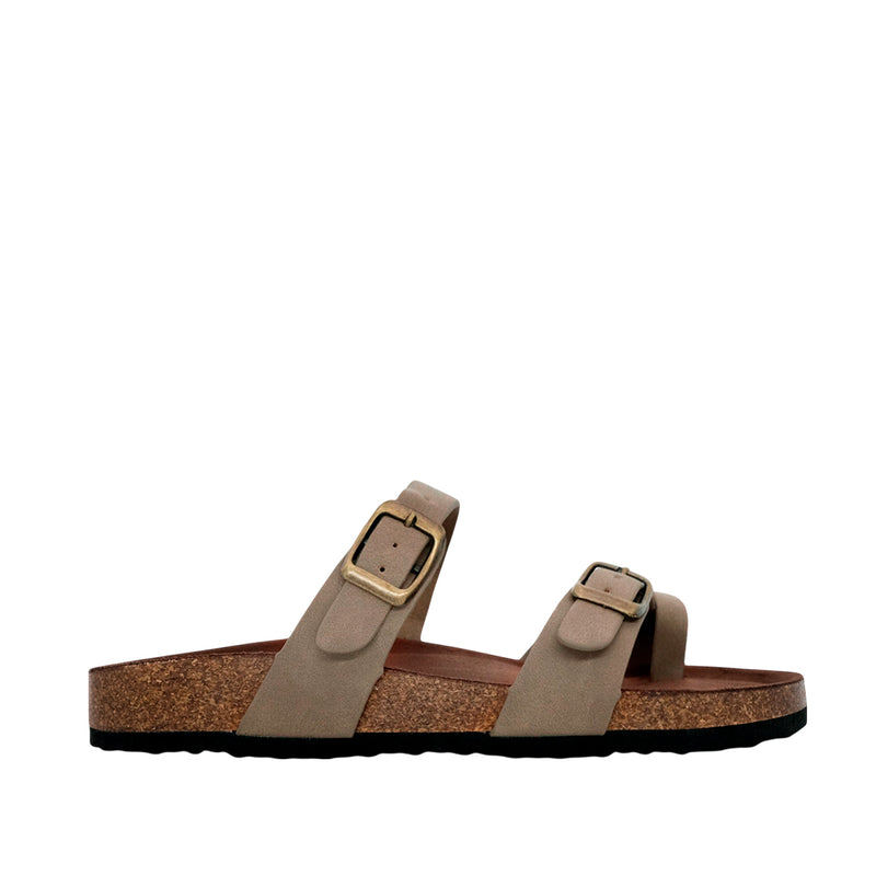 Sandalias flats Arizona para mujer color beige