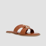 Sandalias flats Mia para mujer color tan
