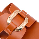 Sandalias flats Mia para mujer color tan