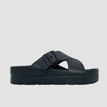 Sandalias flats Milan para mujer color negro