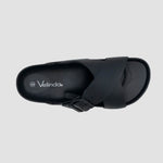 Sandalias flats Milan para mujer color negro