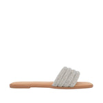 Sandalias flats Sara para mujer color plateado