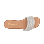 Sandalias flats Sara para mujer color plateado