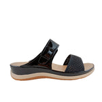 Sandalias flats Gladys para mujer color negro