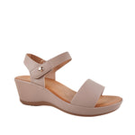 Sandalias Salome para mujer color taupe