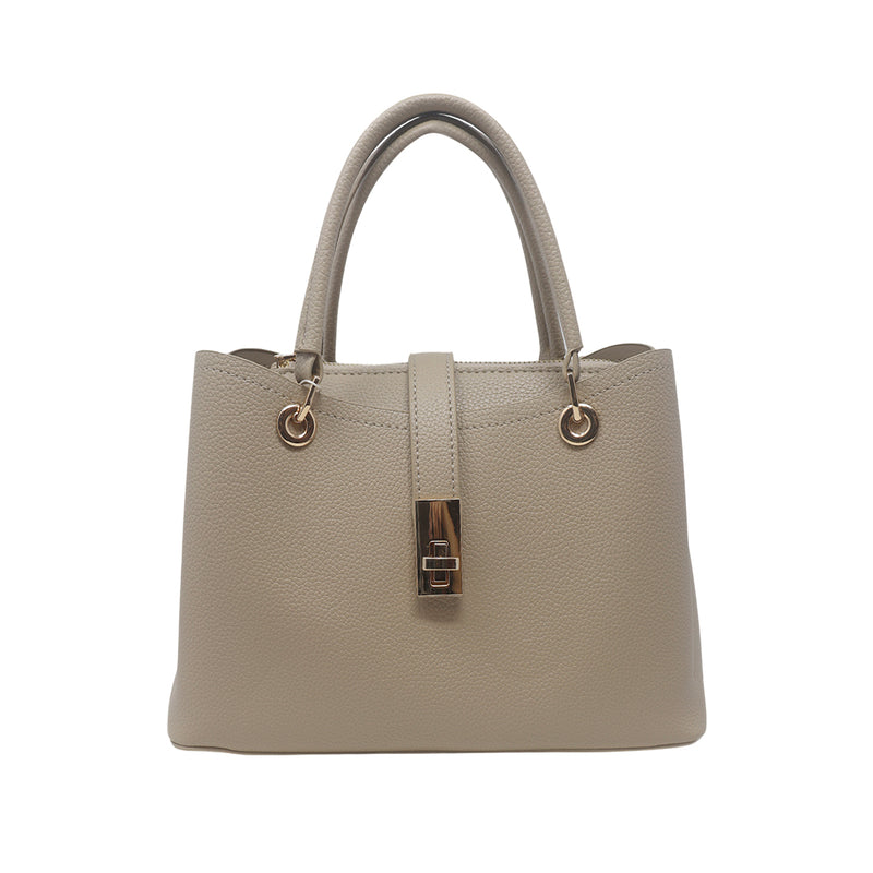 Cartera satchel Olivia para mujer color taupe