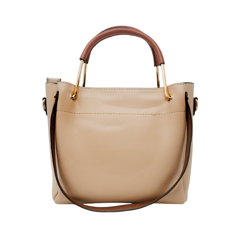Cartera satchel Renata para mujer color taupe