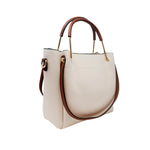 Cartera satchel Renata para mujer color blanco