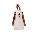 Cartera satchel Renata para mujer color blanco