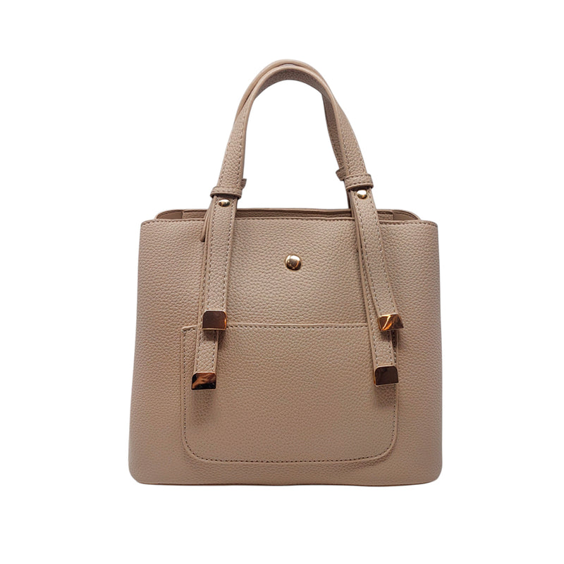 Cartera satchel Lenny para mujer color taupe