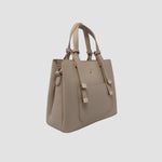 Cartera satchel Lenny para mujer color taupe