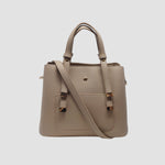 Cartera satchel Lenny para mujer color taupe