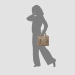 Cartera satchel Lenny para mujer color taupe