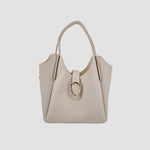 Cartera satchel Pame para mujer color beige