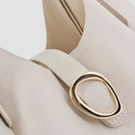 Cartera satchel Pame para mujer color beige