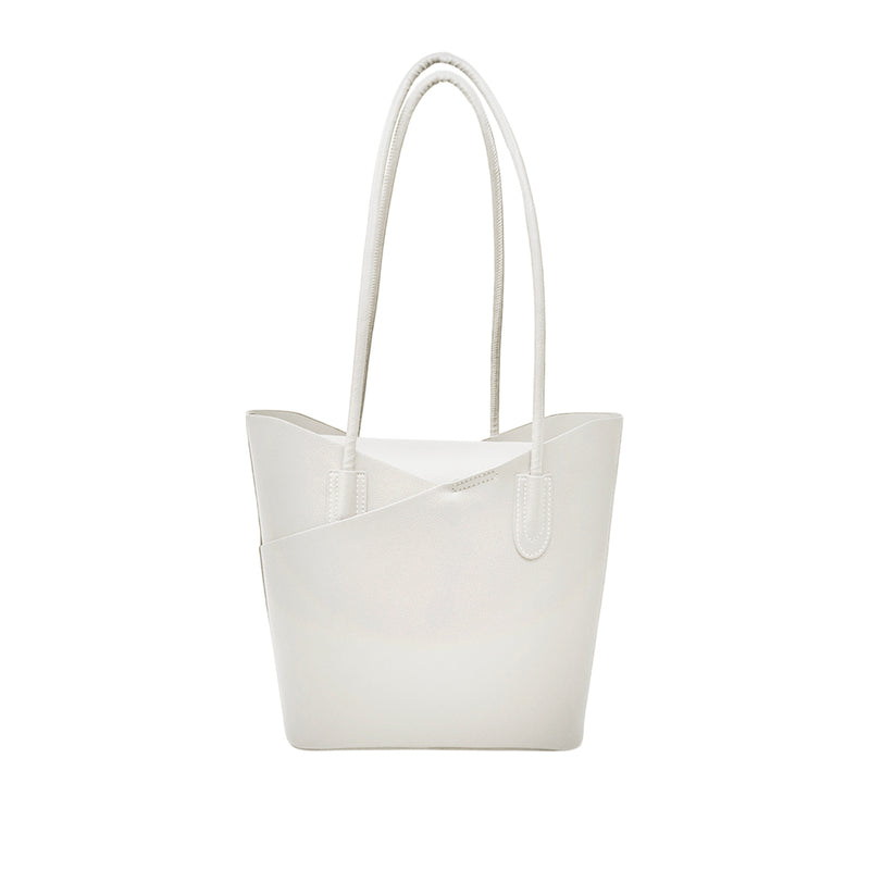 Cartera tote Claudette para mujer color blanco