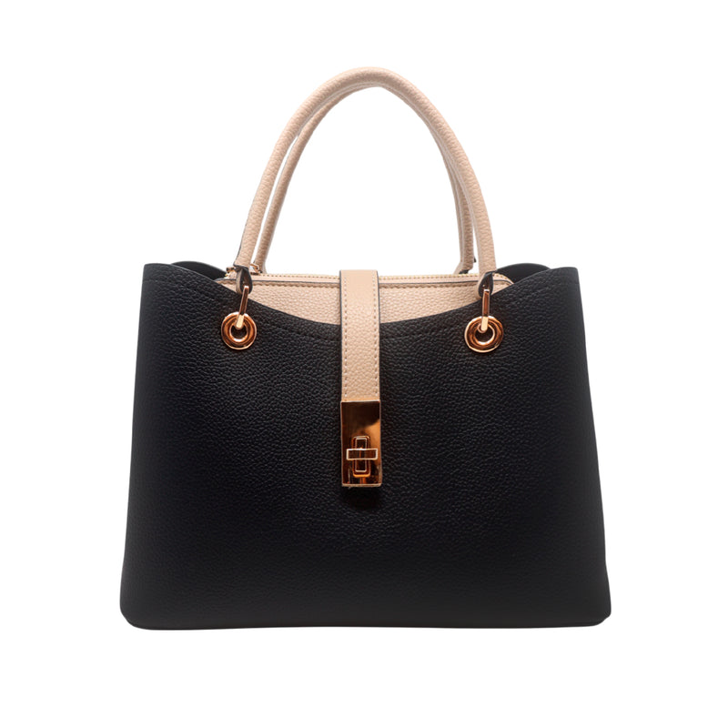 Cartera satchel Olivia para mujer color negro