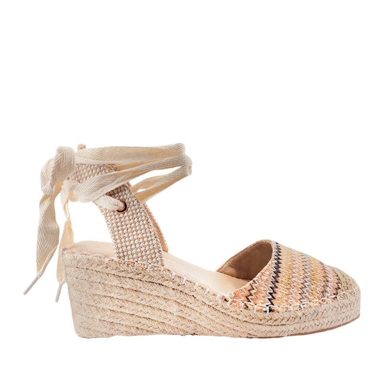 Cuña Elena para mujer color beige