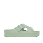 Sandalias flats Milan para mujer color verde