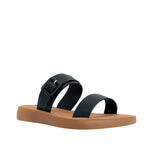 Sandalias flats Pamela negro para mujer