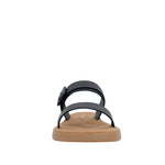 Sandalias flats Pamela negro para mujer