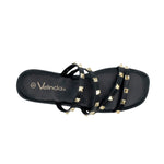 Sandalias flats Bianca para mujer color negro