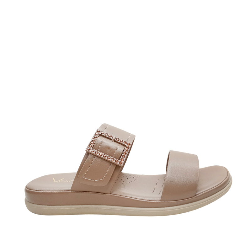 Sandalias flats Veronica para mujer color taupe
