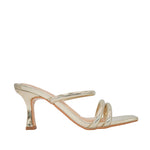 Sandalias de tacón Camila para mujer color dorado