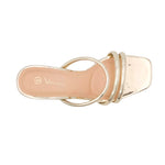 Sandalias de tacón Camila para mujer color dorado