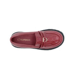 Mocasines Celine para niña color burgandy