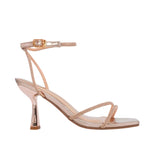 Sandalias de tacón Wilda para mujer color dorado