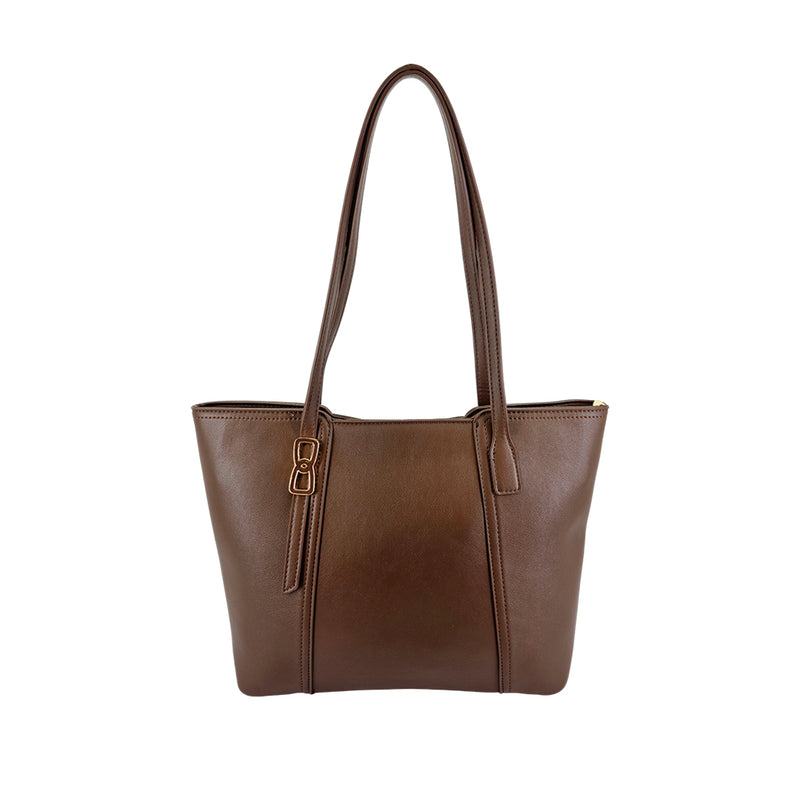 Cartera tote Yeriely para mujer color chocolate