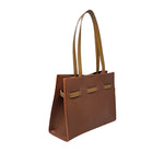 Cartera satchel Raimary para mujer color chocolate
