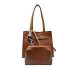 Cartera satchel Raimary para mujer color chocolate