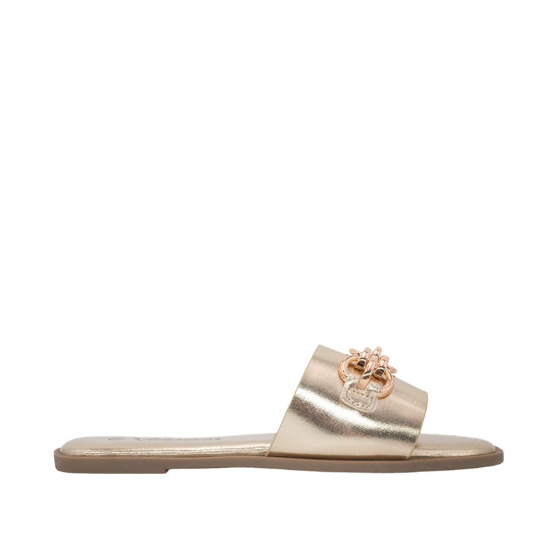 Sandalias flats Miry para mujer color dorado