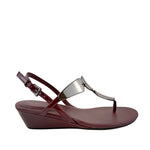 Sandalias de tacón Lisa para mujer color vino