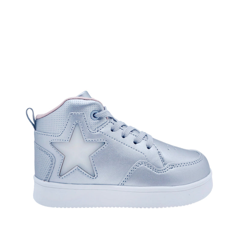 Sneakers Dani para niña color plateado