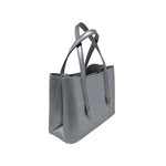 Cartera satchel Vicky para mujer color plateado