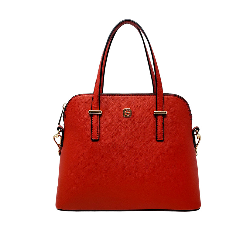 Cartera satchel Paola para mujer color rojo