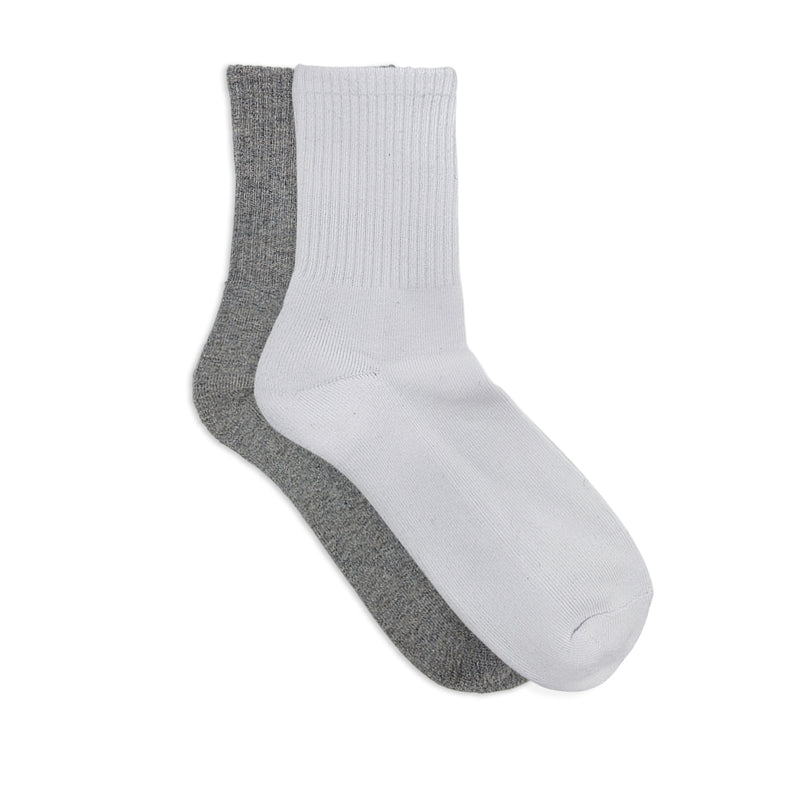 Calcetines Depuni (2 Pack) unisex color blanco y gris