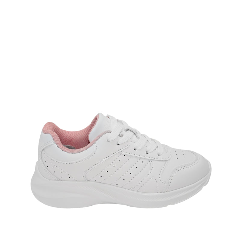 Tennis escolares Skye para niña color blanco