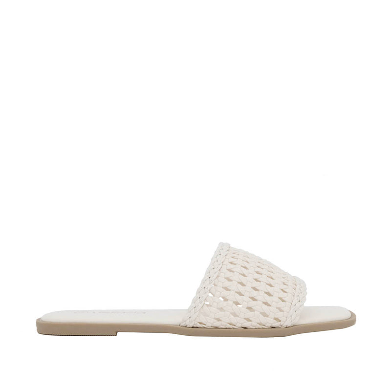 Sandalias flats Betty para mujer color blanco