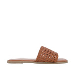Sandalias flats Betty para mujer color café